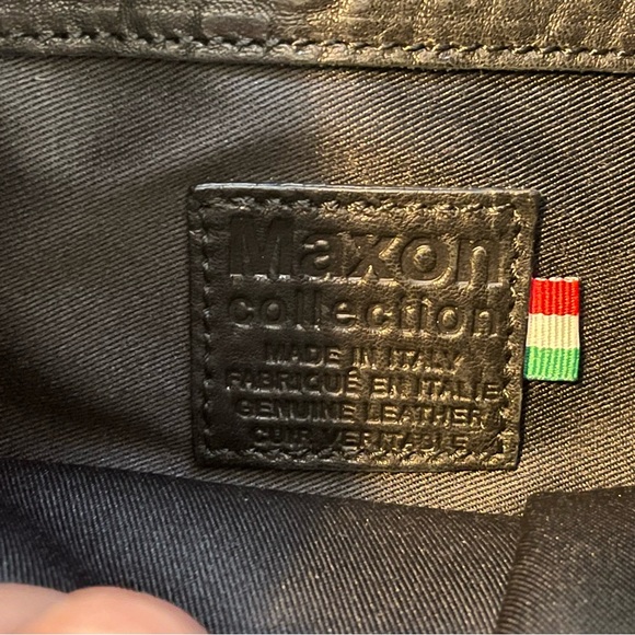 maxon collection Bags Maxon Collection Made In Italy Black Textured